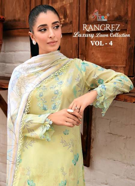 Rangrez Luxury Lawn Collection Vol 4 By Shree Cotton Pakistani Suits Wholesale Price In Surat
 Catalog
